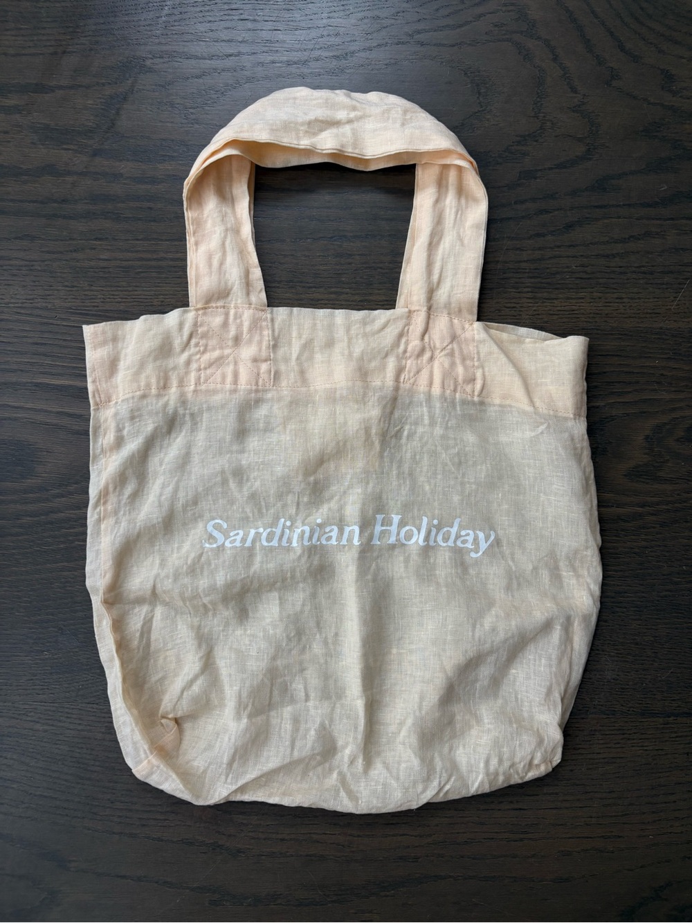 Faithfull the Brand Light Peach Linen Tote Bag